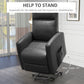 HOMCOM Power Lift Recliner Chair with Remote Control Side Pocket for Living Room Home Office Study Black