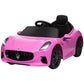 Qaba 12V Maserati Gran Turismo Licensed Kids Electric Car w/ Remote Control, Soft Start, LED Lights, Music, Horn, MP3, White