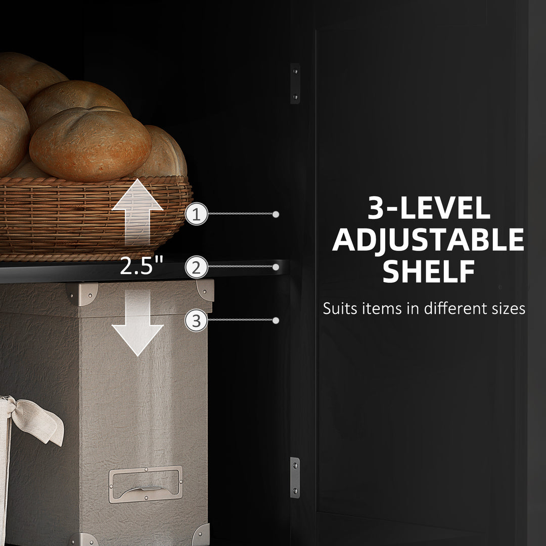 HOMCOM Modern Sideboard Cabinet, 41" Kitchen Buffet Cabinet with Drawer, Adjustable Shelf, 3 Doors for Dining Room, White