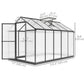 Outsunny 6' x 10' x 6.4' Walk-in Garden Greenhouse Polycarbonate Panels Plants Flower Growth Shed Cold Frame Outdoor Portable Warm House Aluminum Frame, Silver