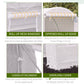 Outsunny 8.2x6.6x6.6ft Walk-in Tunnel Greenhouse Portable Garden Plant Growing Warm House with Door and Ventilation Window, White