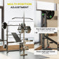 Adjustable Weight Bench with Press Rack, Preacher Curl & Lat Pull Down