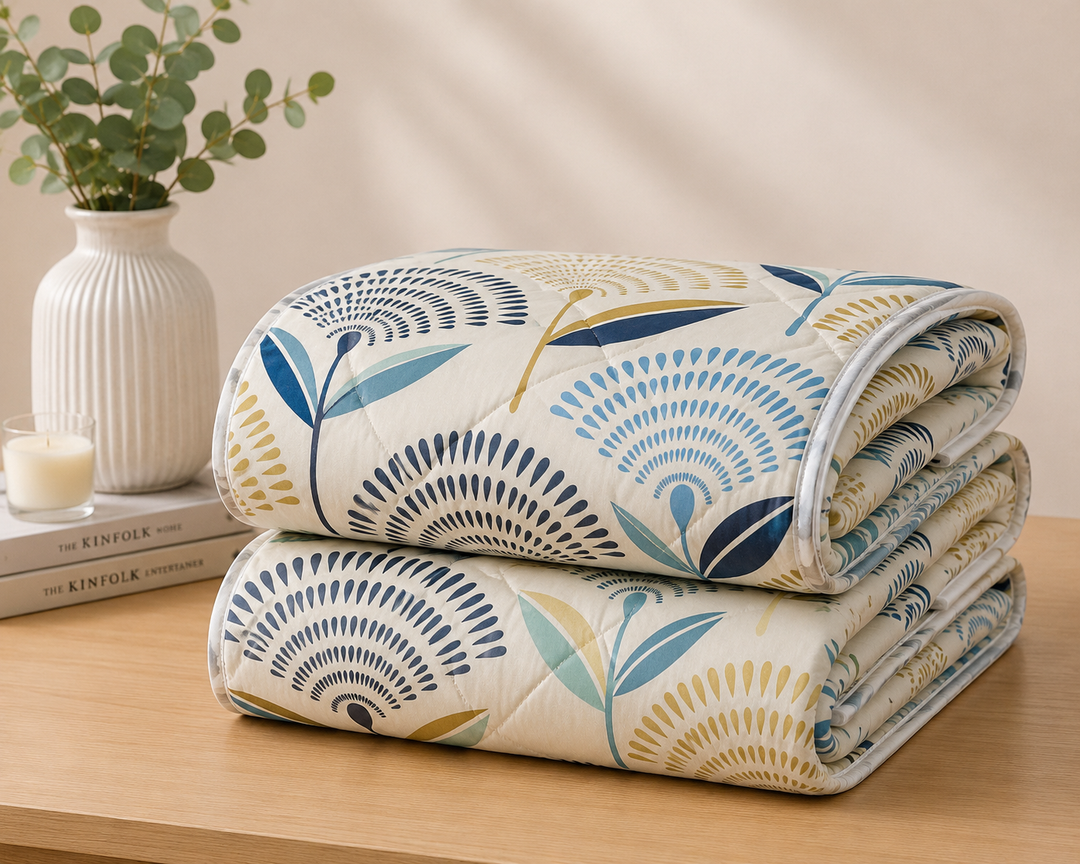 Aarniva Breathable Polyester Comforter Set | King/Queen | 250 GSM | Ultra-Soft & Cozy | Designed | Includes 2 Pillow Covers