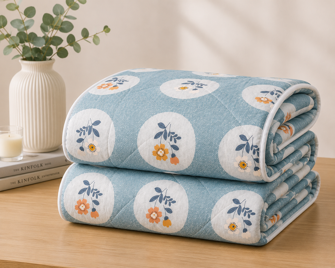 Aarniva Breathable Polyester Comforter Set | King/Queen | 250 GSM | Ultra-Soft & Cozy | Designed | Includes 2 Pillow Covers