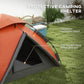 Outsunny Pop up Camping Tent, 3-4 Man Family Tent, 3000mm Waterproof, with Carry Bag and Top Hook, Grey and Orange