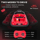 Aosom 12V Kids Bumper Car, 360Â° Rotation Electric Ride On Car, Twins Motor Battery Powered Toy, w/ Parent Remote Control, Safety Belt, Colorful LED Lights,, Red