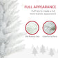 HOMCOM 7' Prelit Christmas Trees, Pencil Artificial Christmas Tree with Colourful Surface Tips, Colourful LED Lights, White