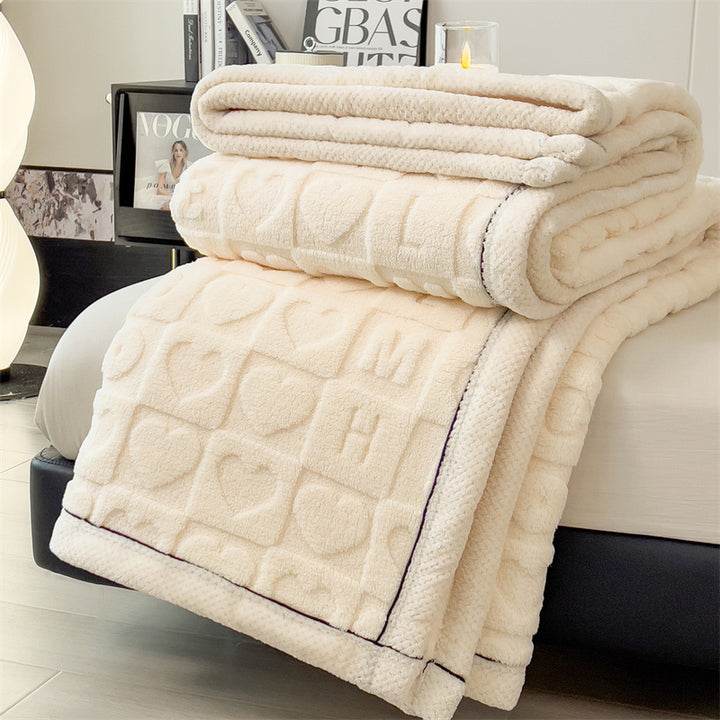 New Love Taffu Multifunctional Blanket Single or Double-Sided with Solid Color for Scene Setting