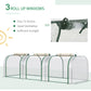 Outsunny 138"x39"x32" Transparent PVC Mini Tunnel Greenhouse Garden Green Grow Shed Portable Plant Flower Warm House Steel Frame Zipped Doors