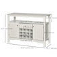 HOMCOM Modern Kitchen Buffet Bar Cabinet Storage Sideboard Dining Server with Drawer & 12-Bottle Wine Rack for Living Room, Espresso