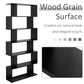 HOMCOM Wooden S Shape Bookcase 6 Shelves Storage Display Home Office Furniture