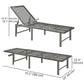Outsunny Set of 2 Wicker Chaise Lounge Chair Outdoor Patio Lounger with 5 Adjustable Back, Wheels, Cushion and Armrests, Blue