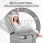 HOMCOM PU Leather Reclining Chair with Vibration Massage Recliner, Swivel Base, Rocking Function, Remote Control, Black