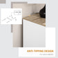 HOMCOM Modern Storage Cabinet with Doors and Adjustable Shelf for Kitchen, Living room, 23.6" x 11.8" x 35.4", White