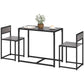 HOMCOM Dining Table Set, Industrial Dining Set for 2, Kitchen Table and Chairs for Small Space, Dining Room Table with Chairs