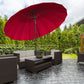 Outsunny 8ft Shanghai Garden Parasol Umbrella with Crank & Tilt, Adjustable Outdoor Sun Shade, Dark Grey