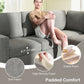 HOMCOM Pull Out Sofa Bed, Sleeper Sofa Couch with Hidden Storage, Chaise Lounge, Velvet Upholstery, U-Shaped Futon Couch