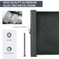 Outsunny Double Retractable Side Awning, 236" x 63" Outdoor Privacy Wall, Patio Screen for Garden, Balcony, Backyard, Grey