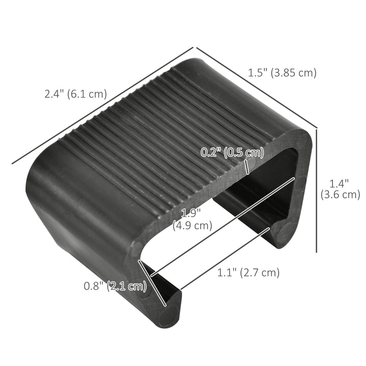 Outsunny Set of 10 Fasteners Clip Outdoor Furniture Connectors Rattan Wicker Sofa Connectors