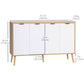 HOMCOM Modern Sideboard and Buffet, Dining Room Cabinet with Adjustable Shelves for Kitchen, Living Room, Natural