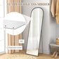 HOMCOM Arched Standing Mirror, 64" x 20" Full Length Mirror, Free Standing or Wall Mounted for Living Room, Bedroom, Black