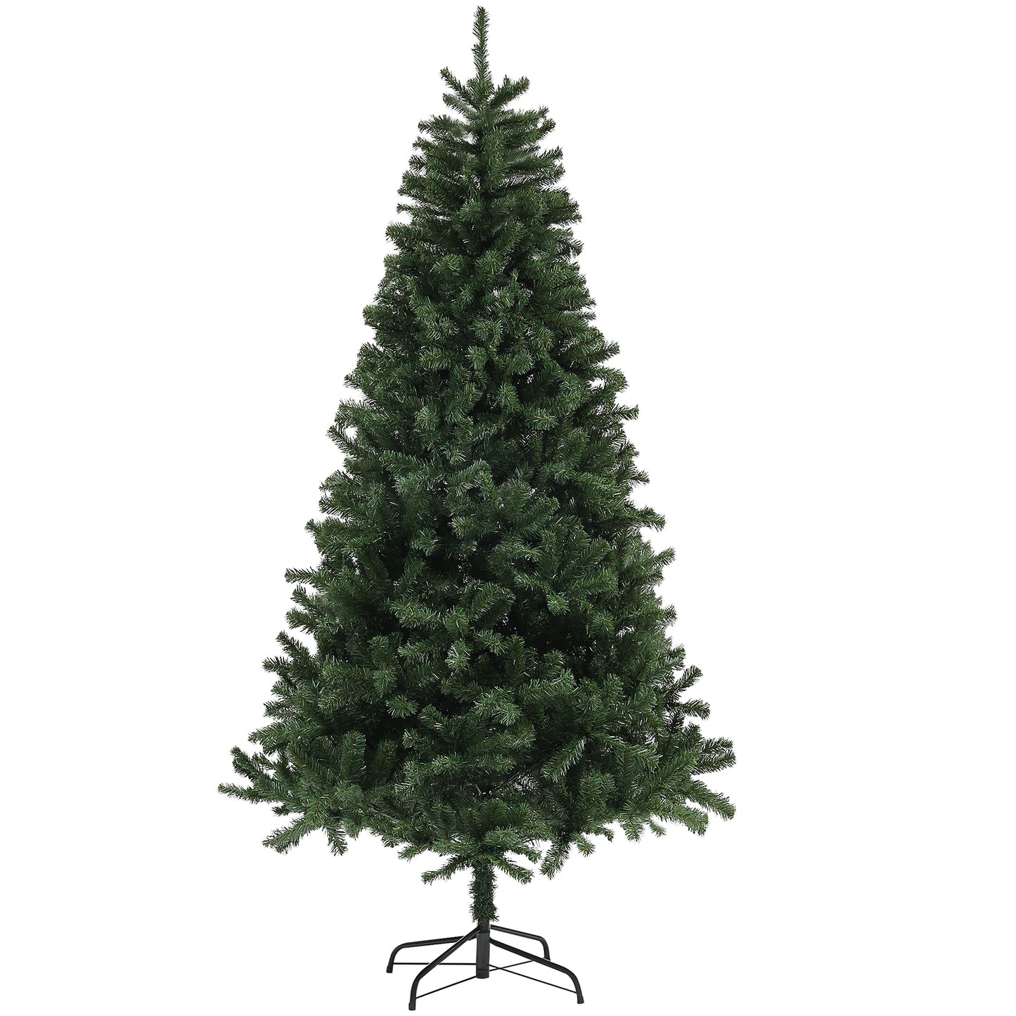HOMCOM 6ft Artificial Christmas Trees with Auto Open and Steel Base, Green