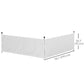 Outsunny Canopy Sidewalls for 10' x 10' or 10' x 20' Pop up Canopy, 2 PCS Canopy Half Walls Only, Grey