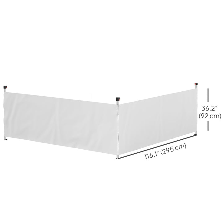 Outsunny Canopy Sidewalls for 10' x 10' or 10' x 20' Pop up Canopy, 2 PCS Canopy Half Walls Only, Grey