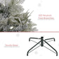 HOMCOM 7.5 Feet Pencil Snow Flocked Artificial Christmas Tree with 880 Realistic Cypress Branches, Auto Open, Green