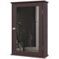 kleankin Bathroom Mirror Cabinet, Wall Mounted Medicine Cabinet with Door and Shelves, White