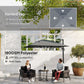 Outsunny 8 FT Aluminium Cantilever Patio Umbrella with 360Â° Rotation, Cross Base, Crank and Tilt for Garden, Patio, Dark Grey