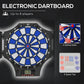 Soozier Electronic Dartboard Set with 31 Games and 285 Programs for 8 Players, Soft Tip Dart Board Set with Cabinet, 6 Darts and 6 Spare Tips, LCD Display