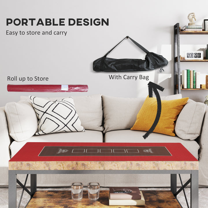 Soozier Poker Table Top Poker Mat for 6 Player, Green