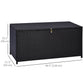 Outsunny Outdoor Storage Box with 118 Gallon Storage, Plastic Top Lid, Handles for Cushions, Pool Essentials, Garden Tools, Grey