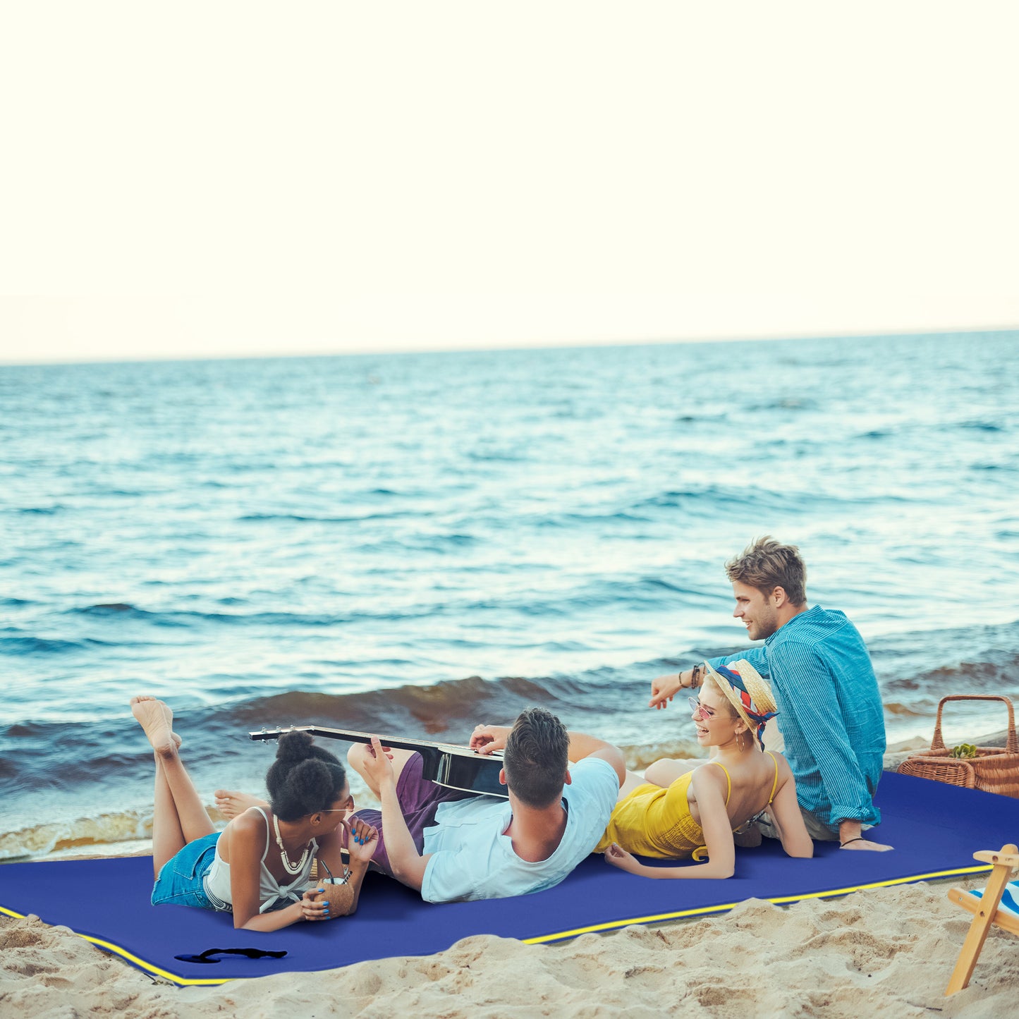 HOMCOM 10' x 5' Roll-Up Pool Float Pad for Lakes, Oceans, & Pools, Water Mat for Playing, Relaxing & Recreation, Yellow