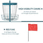 Soozier 24-Chain Portable Practice Basket for Disc Golf Target Stand Easy Assembly & Lightweight Basket w/ Carry Bag Navy Blue