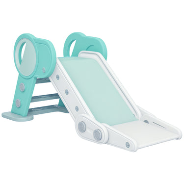 Qaba Toddler Slide Indoor, Foldable Kids Slide for Boys Girls 1.5-3 Years Old, Green