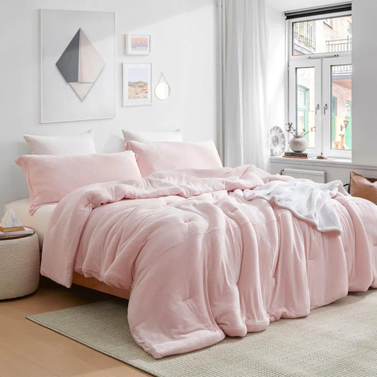 Sweater Weather - Coma Inducer Oversized Comforter Set - Cardigan Pink