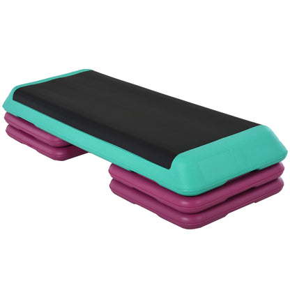 Soozier 3.9"/5.9"/7.9" Aerobic Stepper Exercise with Non-Slip Top for Home, Office, Indoor, Outdoor, Multicolour