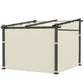 Outsunny Metal Pergola with Sliding Roof Canopy, Retractable Pergola Canopy, 10' x 10', Dark Grey