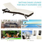 Outsunny Wicker Patio Lounger, Outdoor S Shape Recliners Lounge Chair w/ 5-Level Adjustable Backrest, Soft Padded Cushion for Outdoor Use, Cream White