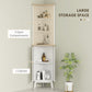 HOMCOM 67" Tall Bathroom Cabinet, Narrow Bathroom Storage Cabinet with 3 Open Shelves, Drawer and 2 Adjustable Shelves, White