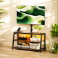 HOMCOM TV Stand with Mount and Power Outlet, Swivel TV Stand Mount with LED Lights for 32-70 Inch TVs for Living Room, Bedroom