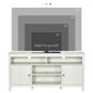 HOMCOM TV Stand for TVs up to 55", TV Unit with Storage Cupboard and Shelves, 55.1" x 15.7" x 27", White