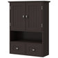 kleankin Bathroom Wall Cabinet, Medicine Cabinet, Over Toilet Storage Cabinet with Shelf and Drawers for Hallway, Living Room, White