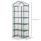 Outsunny 5 Tier Mini Greenhouse, Portable Outdoor Flower Stand with Shelf Clips, Indoor Greenhouse with Steel Frame, Transparent, 27.25" x 19.25" x 76", Clear