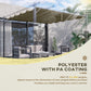 Outsunny Retractable Replacement Pergola Canopy for 10' x 10' Pergola, Pergola Cover Replacement, Cream White