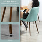 HOMCOM Upholstered Dining Chairs Set of 6, Velvet Accent Chair with Back and Wood-grain Steel Leg for Kitchen, Grey