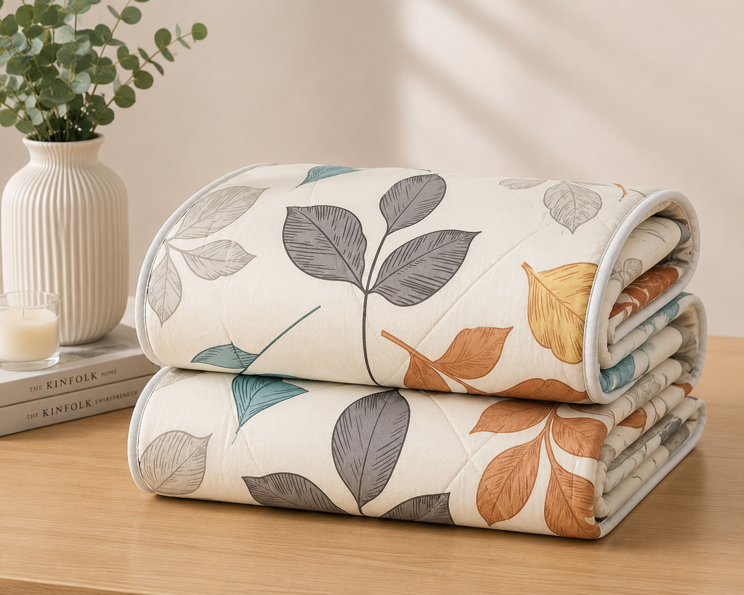 Aarniva Breathable Polyester Comforter Set | King/Queen | 250 GSM | Ultra-Soft & Cozy | Designed | Includes 2 Pillow Covers