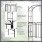 Outsunny 7.2FT Metal Garden Arbor Arch with Double Doors, 2 Side Planter Baskets, Climbing Vine Frame, Black
